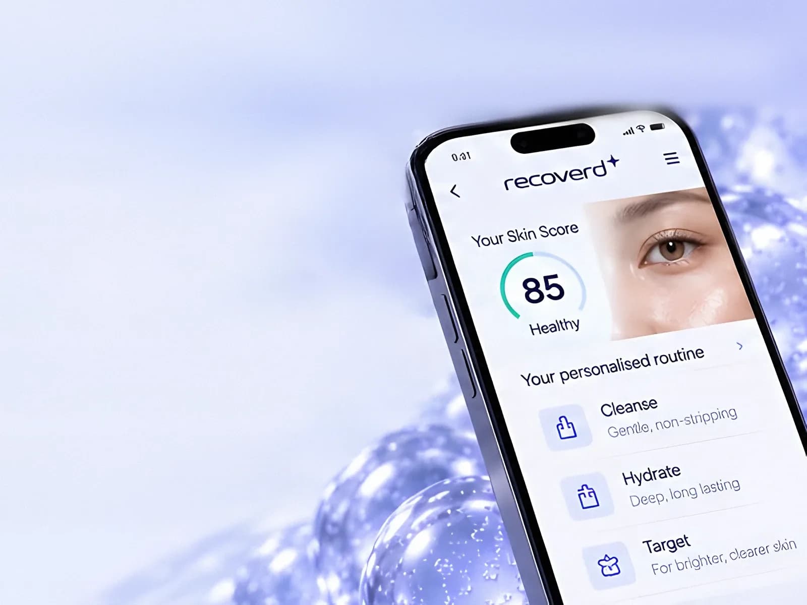 Preview of the RECOVERD skin analysis app